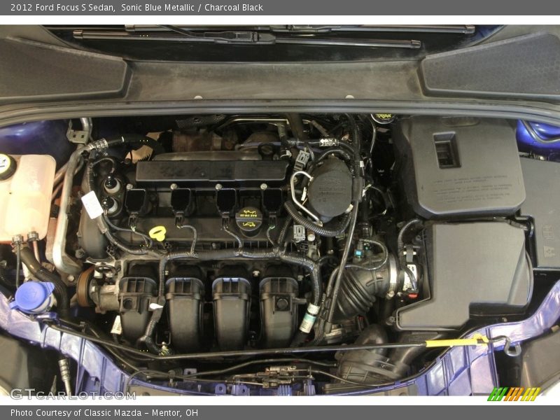 Sonic Blue Metallic / Charcoal Black 2012 Ford Focus S Sedan