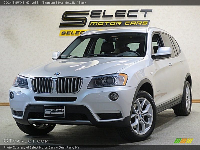 Titanium Silver Metallic / Black 2014 BMW X3 xDrive35i