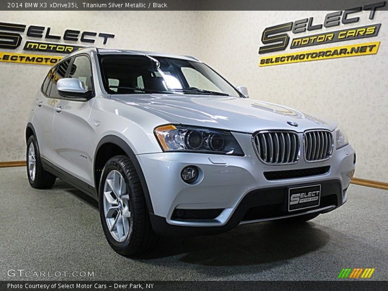 Titanium Silver Metallic / Black 2014 BMW X3 xDrive35i
