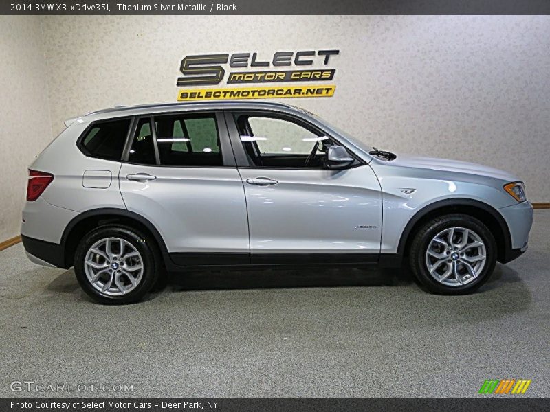 Titanium Silver Metallic / Black 2014 BMW X3 xDrive35i