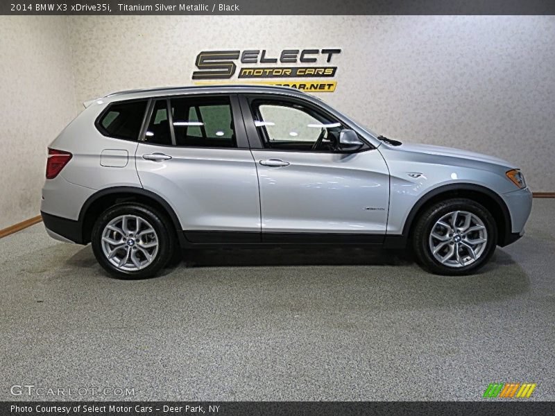 Titanium Silver Metallic / Black 2014 BMW X3 xDrive35i