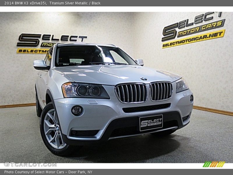 Titanium Silver Metallic / Black 2014 BMW X3 xDrive35i