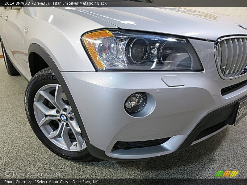 Titanium Silver Metallic / Black 2014 BMW X3 xDrive35i