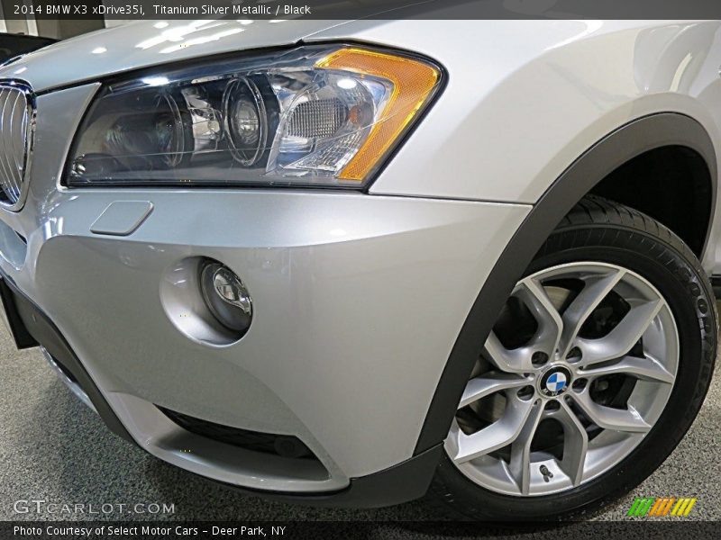 Titanium Silver Metallic / Black 2014 BMW X3 xDrive35i