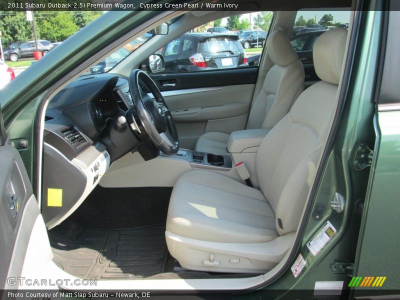 Cypress Green Pearl / Warm Ivory 2011 Subaru Outback 2.5i Premium Wagon