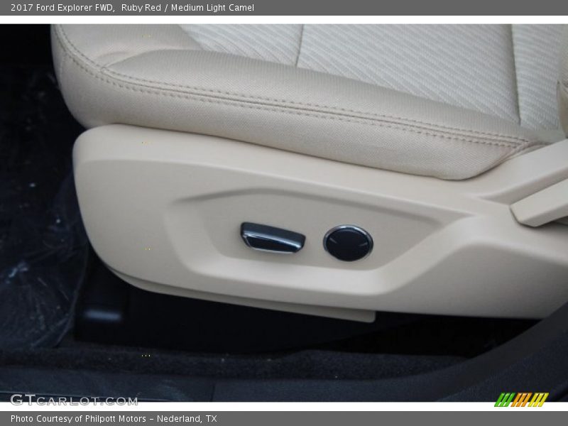 Ruby Red / Medium Light Camel 2017 Ford Explorer FWD