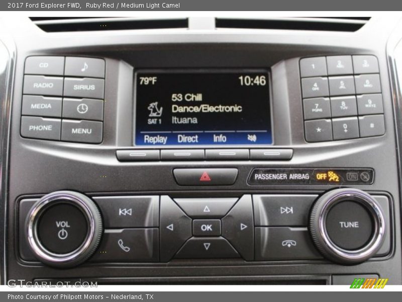 Ruby Red / Medium Light Camel 2017 Ford Explorer FWD