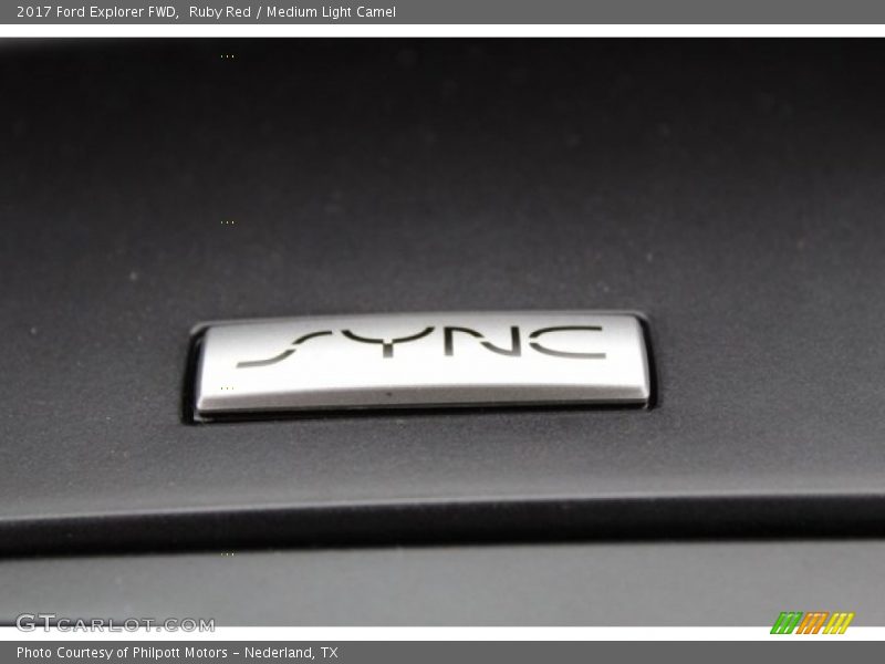 Ruby Red / Medium Light Camel 2017 Ford Explorer FWD