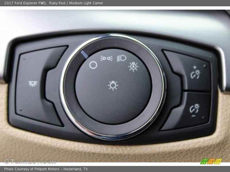 Ruby Red / Medium Light Camel 2017 Ford Explorer FWD