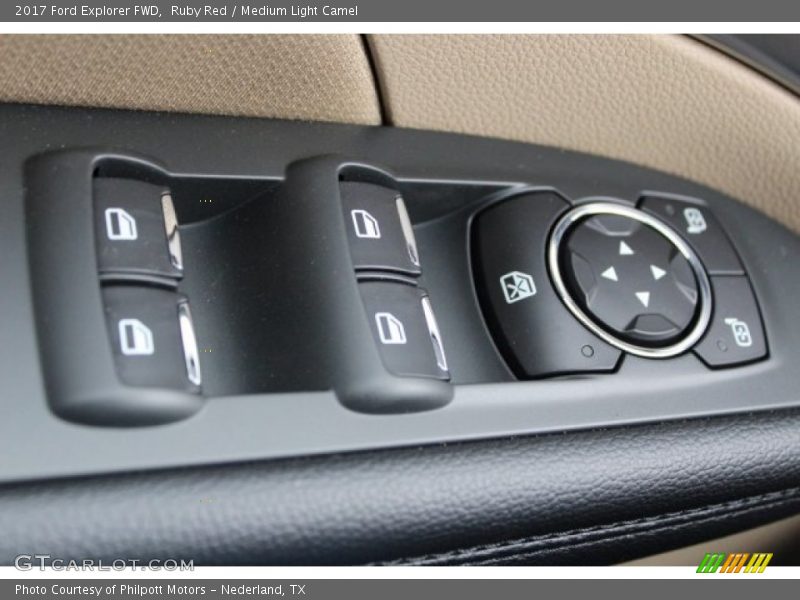 Ruby Red / Medium Light Camel 2017 Ford Explorer FWD