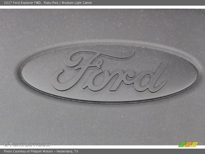 Ruby Red / Medium Light Camel 2017 Ford Explorer FWD