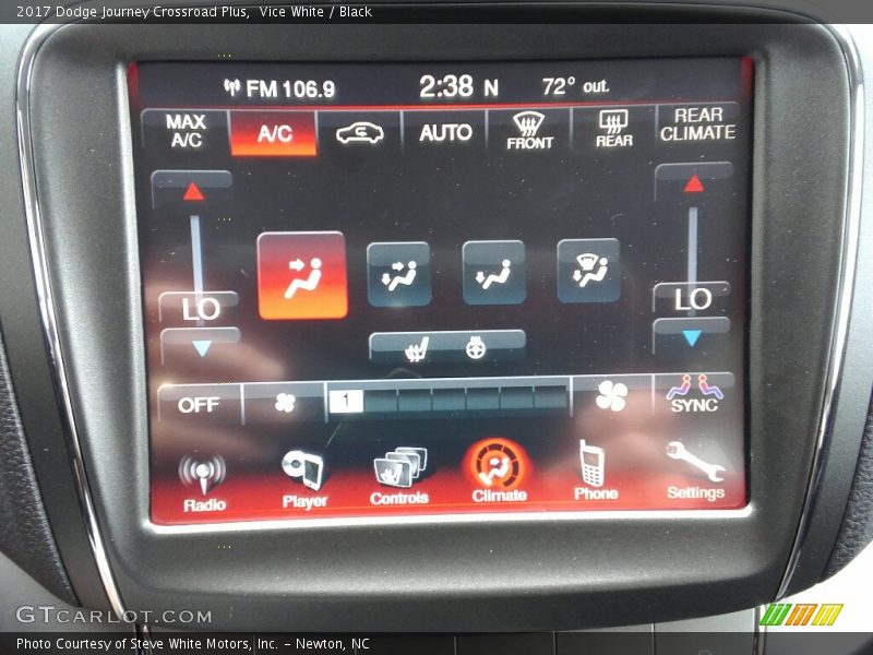Vice White / Black 2017 Dodge Journey Crossroad Plus