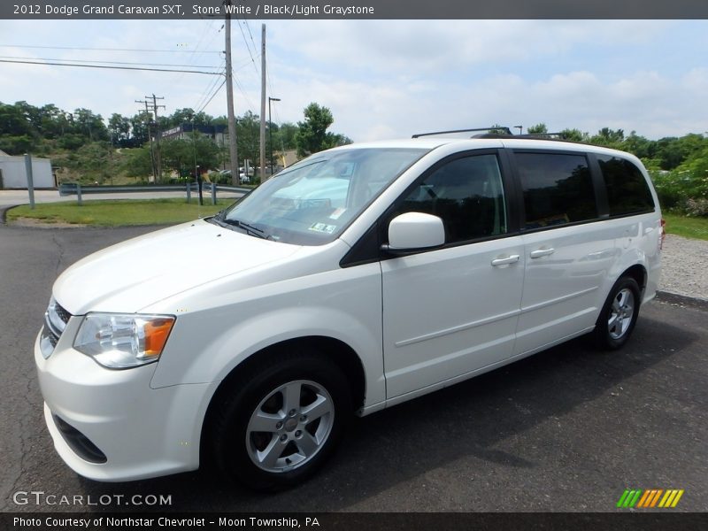 Stone White / Black/Light Graystone 2012 Dodge Grand Caravan SXT