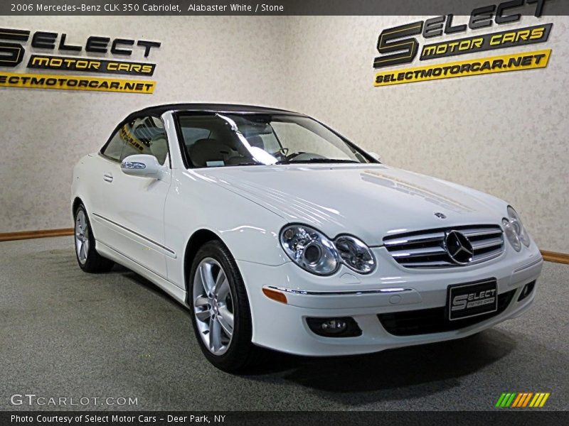 Alabaster White / Stone 2006 Mercedes-Benz CLK 350 Cabriolet