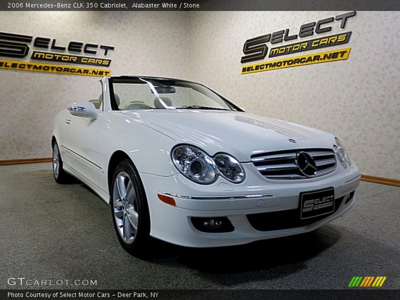 Alabaster White / Stone 2006 Mercedes-Benz CLK 350 Cabriolet