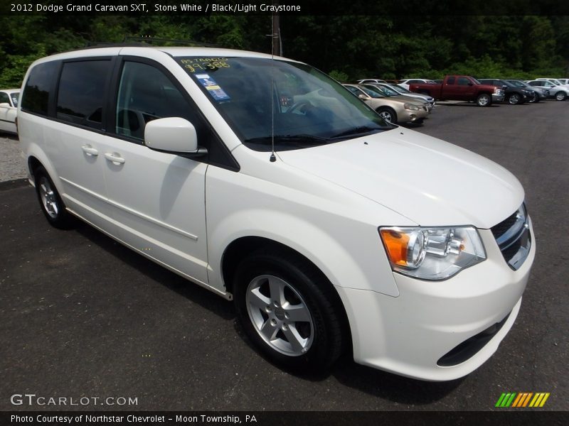 Stone White / Black/Light Graystone 2012 Dodge Grand Caravan SXT