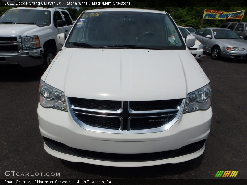 Stone White / Black/Light Graystone 2012 Dodge Grand Caravan SXT