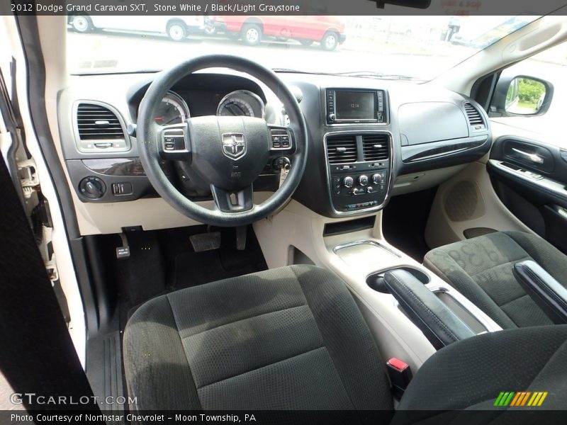 Stone White / Black/Light Graystone 2012 Dodge Grand Caravan SXT