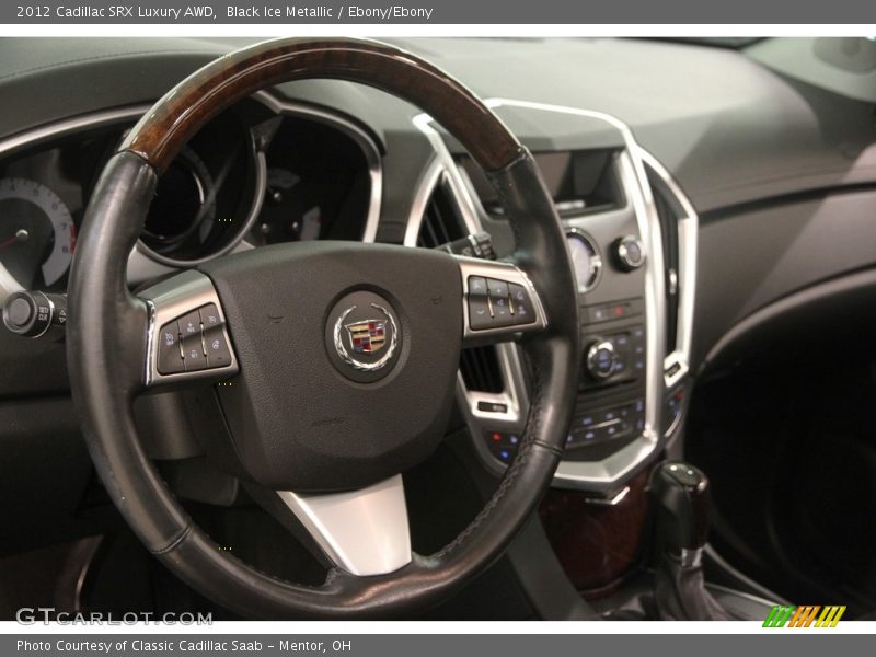 Black Ice Metallic / Ebony/Ebony 2012 Cadillac SRX Luxury AWD