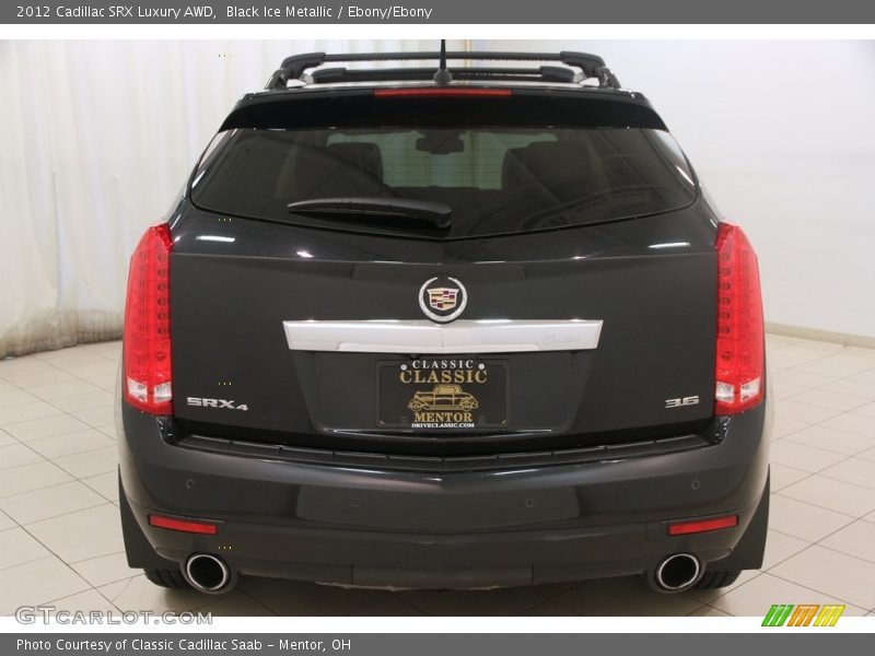 Black Ice Metallic / Ebony/Ebony 2012 Cadillac SRX Luxury AWD