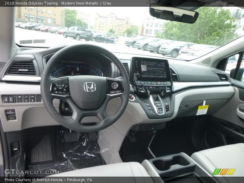 Modern Steel Metallic / Gray 2018 Honda Odyssey Touring