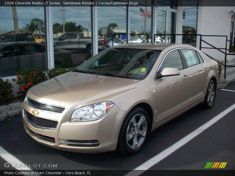 Sandstone Metallic / Cocoa/Cashmere Beige 2008 Chevrolet Malibu LT Sedan
