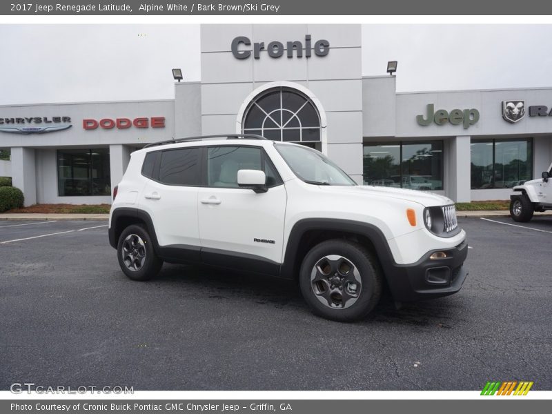 Alpine White / Bark Brown/Ski Grey 2017 Jeep Renegade Latitude