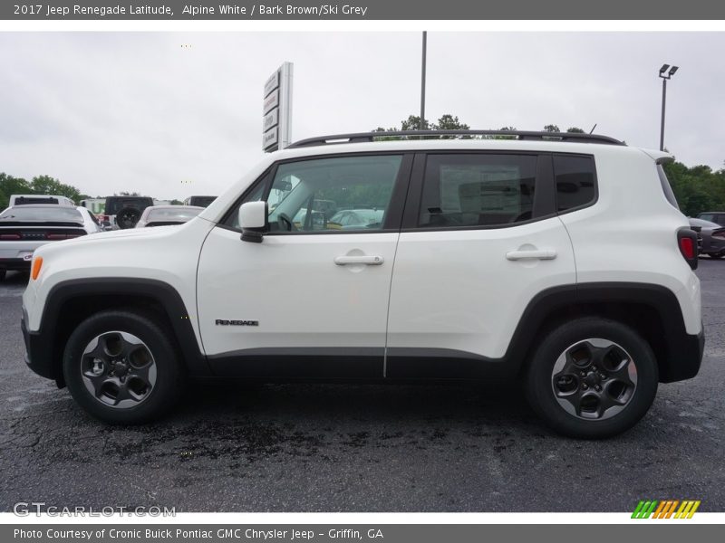 Alpine White / Bark Brown/Ski Grey 2017 Jeep Renegade Latitude