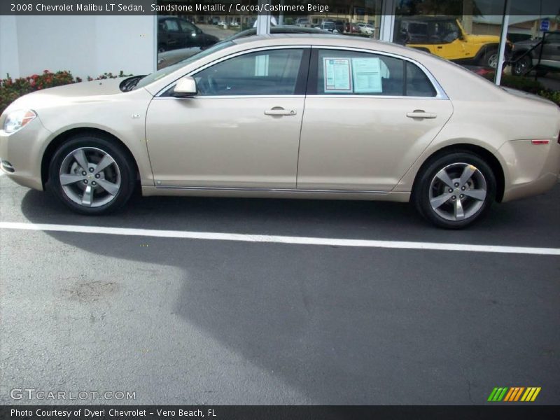 Sandstone Metallic / Cocoa/Cashmere Beige 2008 Chevrolet Malibu LT Sedan