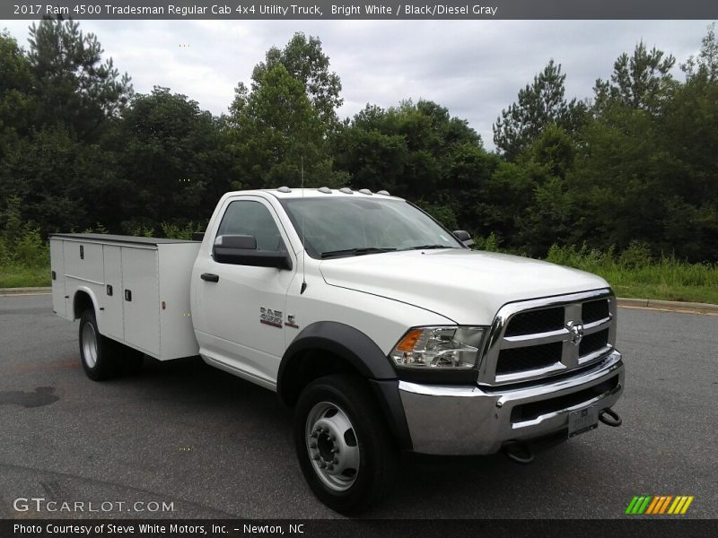Bright White / Black/Diesel Gray 2017 Ram 4500 Tradesman Regular Cab 4x4 Utility Truck