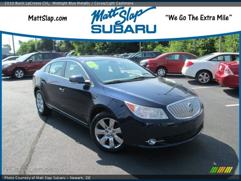 Midnight Blue Metallic / Cocoa/Light Cashmere 2010 Buick LaCrosse CXL