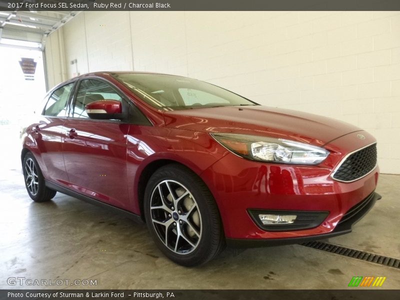Ruby Red / Charcoal Black 2017 Ford Focus SEL Sedan