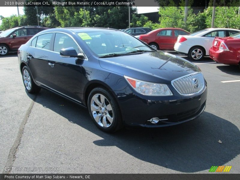 Midnight Blue Metallic / Cocoa/Light Cashmere 2010 Buick LaCrosse CXL