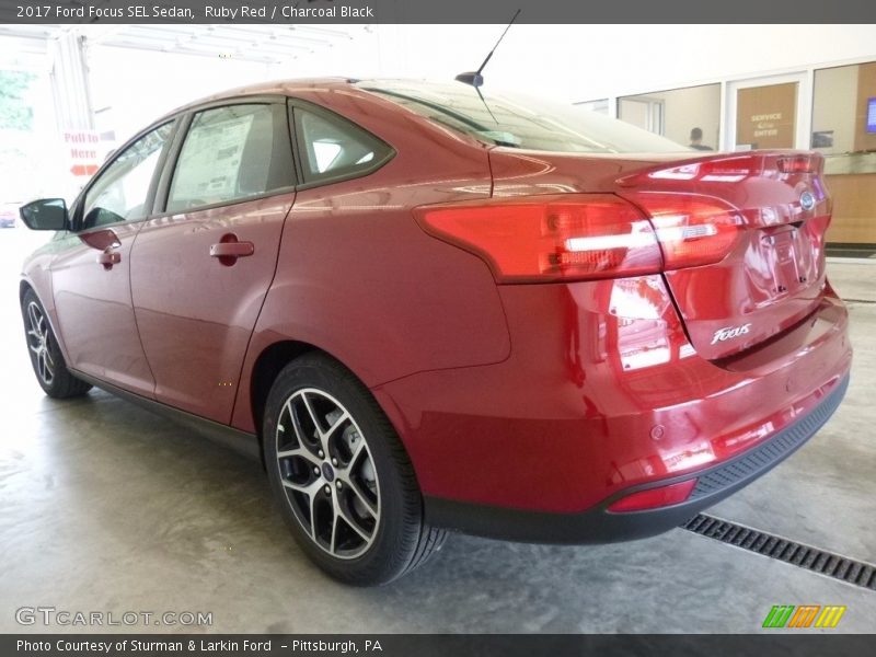 Ruby Red / Charcoal Black 2017 Ford Focus SEL Sedan