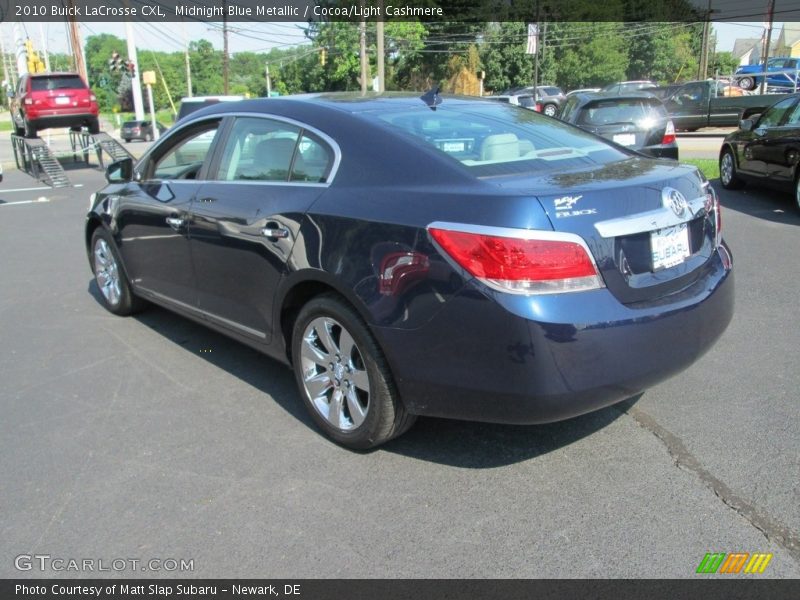 Midnight Blue Metallic / Cocoa/Light Cashmere 2010 Buick LaCrosse CXL