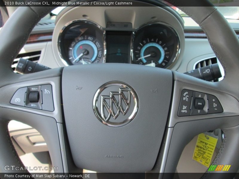 Midnight Blue Metallic / Cocoa/Light Cashmere 2010 Buick LaCrosse CXL