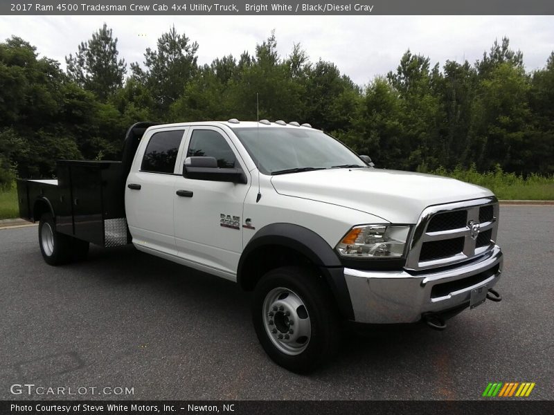 Bright White / Black/Diesel Gray 2017 Ram 4500 Tradesman Crew Cab 4x4 Utility Truck