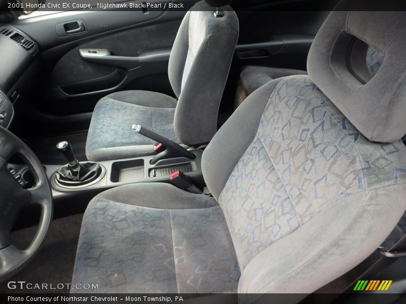 Nighthawk Black Pearl / Black 2001 Honda Civic EX Coupe