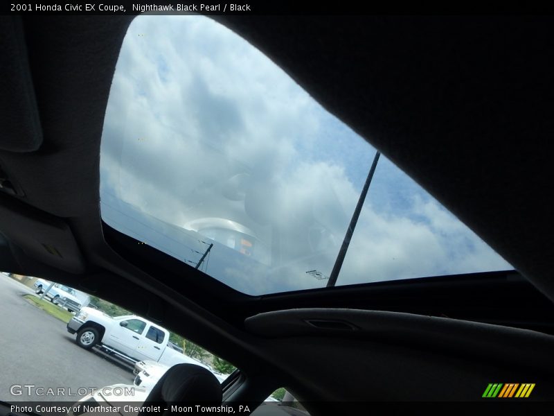 Nighthawk Black Pearl / Black 2001 Honda Civic EX Coupe