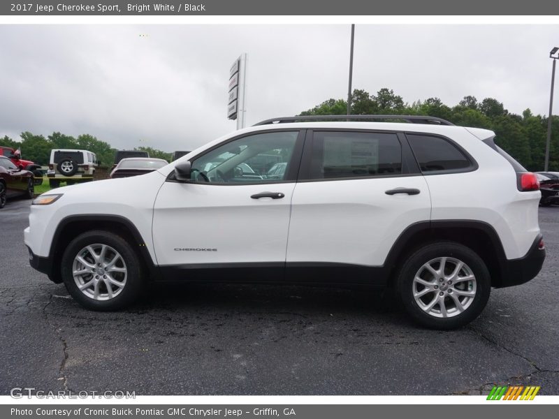 Bright White / Black 2017 Jeep Cherokee Sport