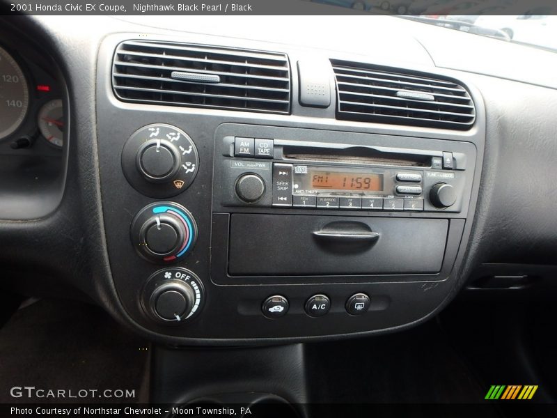 Nighthawk Black Pearl / Black 2001 Honda Civic EX Coupe