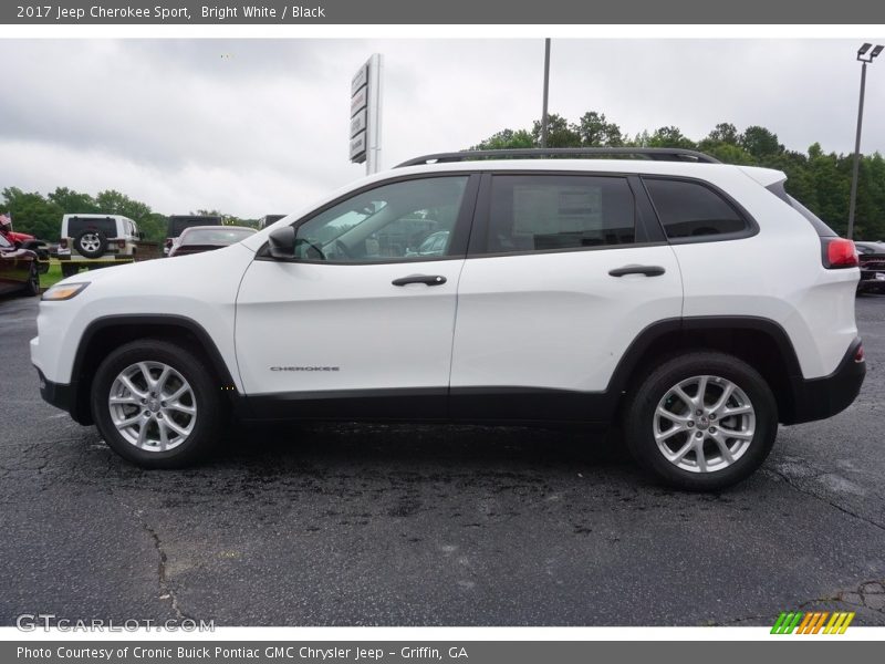 Bright White / Black 2017 Jeep Cherokee Sport