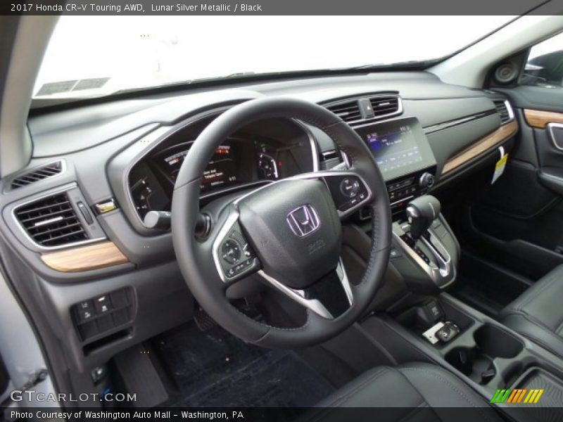 Lunar Silver Metallic / Black 2017 Honda CR-V Touring AWD