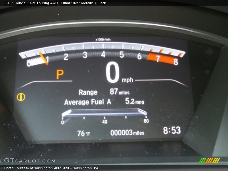 Lunar Silver Metallic / Black 2017 Honda CR-V Touring AWD