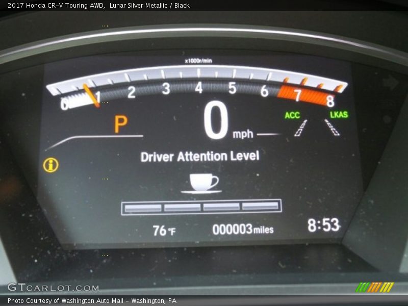 Lunar Silver Metallic / Black 2017 Honda CR-V Touring AWD