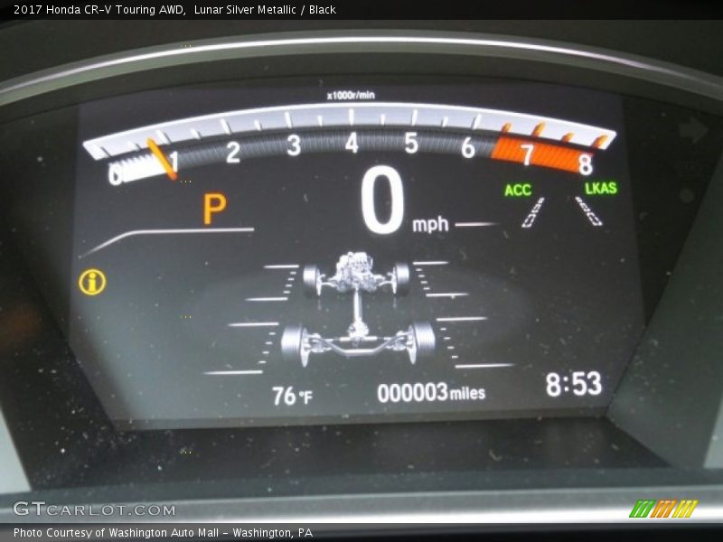 Lunar Silver Metallic / Black 2017 Honda CR-V Touring AWD