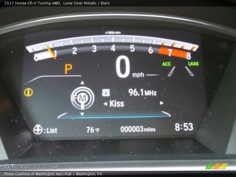 Lunar Silver Metallic / Black 2017 Honda CR-V Touring AWD