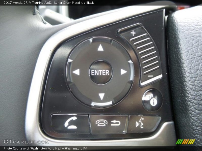 Lunar Silver Metallic / Black 2017 Honda CR-V Touring AWD