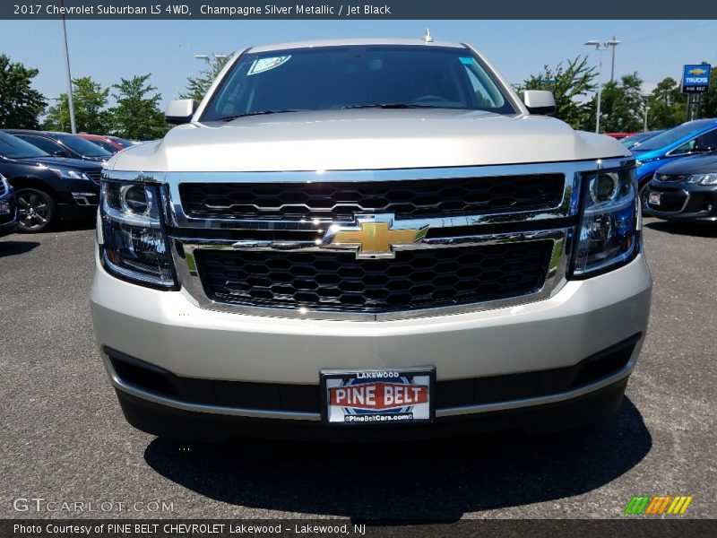 Champagne Silver Metallic / Jet Black 2017 Chevrolet Suburban LS 4WD