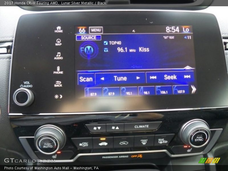 Lunar Silver Metallic / Black 2017 Honda CR-V Touring AWD